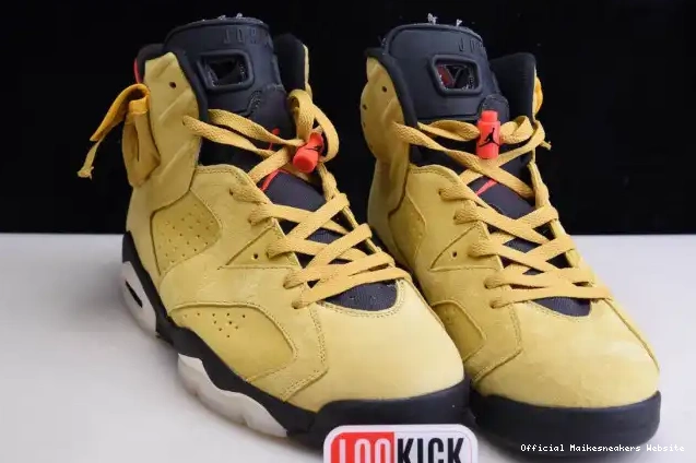 Official Maikesneakers JORDAN SCOTT CN1084-300 YELLOW X 6 TRAVIS AIR 0329